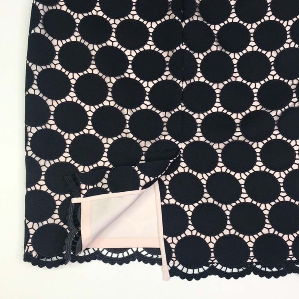 KATE SPADE Navy Pink Lace Pencil Skirt sz 0 - Picture 5 of 10